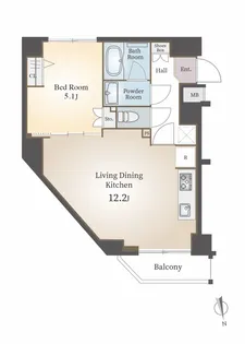 GENOVIA新御徒町skygarden【5階】の間取り