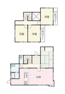 熊本県熊本市北区龍田2【一戸建】の間取り