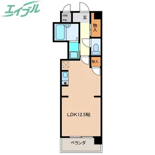 シティヴィラ中浜田【6階】の間取り