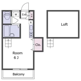 ハビタ不動前【2階】の間取り