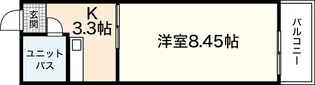 コーポ舟入南【4階】の間取り