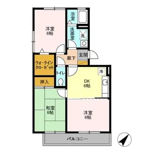 プランドール【3階】の間取り