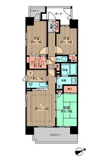 エコロジー浅草橋レジデンス【12階】の間取り