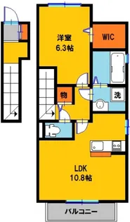 エクレール下栗C【2階】の間取り