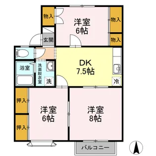コート・エスプリ C【2階】の間取り