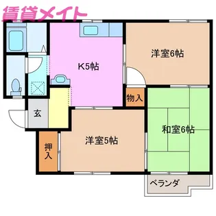 ニューコスモオザキ【2階】の間取り