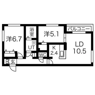 北海道札幌市中央区宮の森一条9【マンション】の間取り