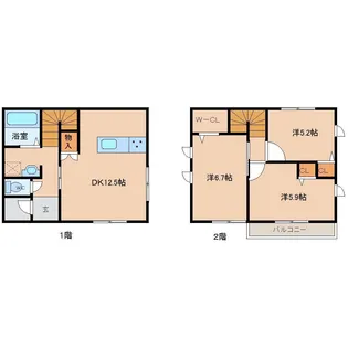 福島県郡山市中町【一戸建】の間取り