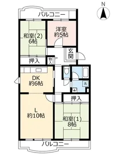 UR洛西竹の里【2階】の間取り
