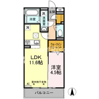 パステル一宮【1階】の間取り