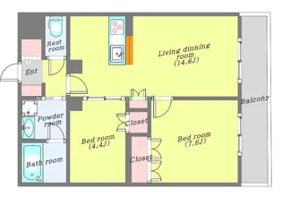 CINZA若林【2階】の間取り