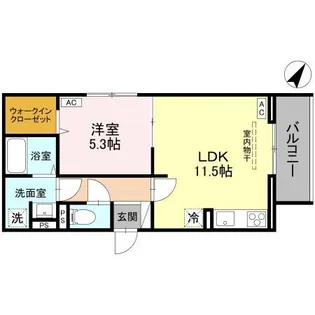 ノーブルラフィネ愛宕【3階】の間取り