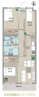 埼玉県さいたま市浦和区瀬ヶ崎1【マンション】の間取り