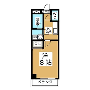 ウエスト7泉【4階】の間取り