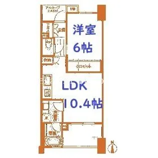 イクシア横浜鶴見【4階】の間取り