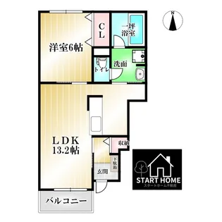 プルミエII【1階】の間取り