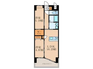 ギャラン二島【9階】の間取り