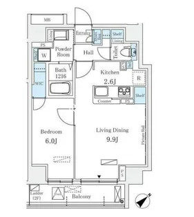 Raum麻布十番【2階】の間取り