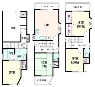 神奈川県横浜市港北区小机町【一戸建】の間取り