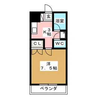 メゾン朋友【4階】の間取り