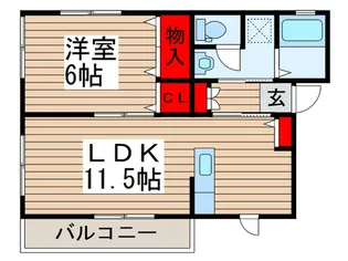 フォ-ルB棟【2階】の間取り