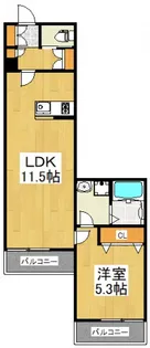 コーワ【1階】の間取り