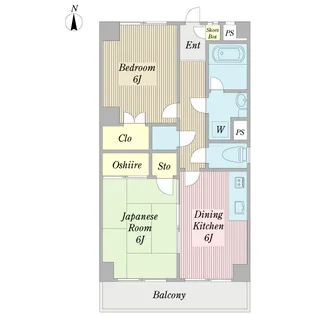 クレール中野(江原町)【1階】の間取り