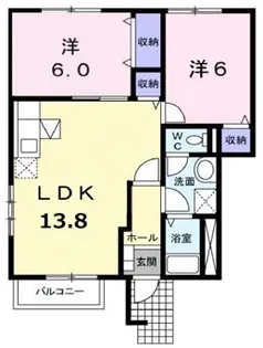 エスポワールA【1階】の間取り