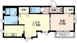 ビューラー上高田【1階】の間取り