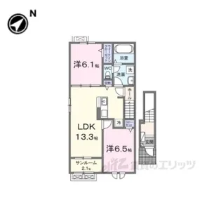 ラフテル【2階】の間取り