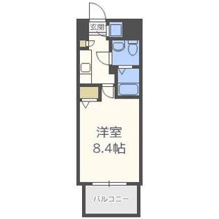 エスリード阿波座シティーウエストII【8階】の間取り