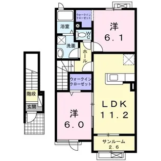 ペルフェット211 A【2階】の間取り