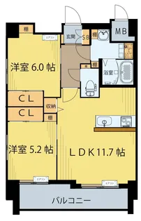 クラウド泉中央West【2階】の間取り