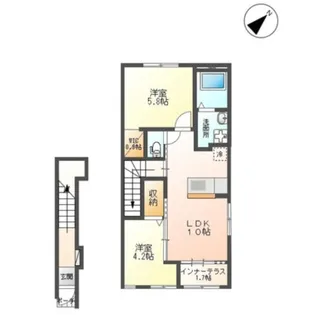 グリーン【2階】の間取り