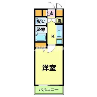 エルフラット高輪台【1階】の間取り