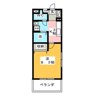 ポルタ・デルマーレ【3階】の間取り