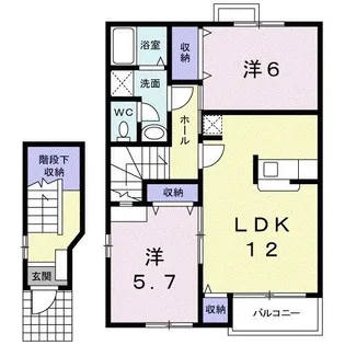 ポワールセゾン B棟【2階】の間取り