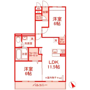 グレイスコート湘南【2階】の間取り