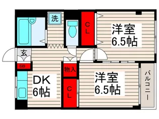 富士美ハイツ【3階】の間取り