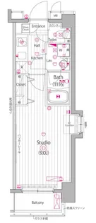 ガーラ・ヒルズ新宿【1階】の間取り