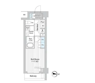 プレール・ドゥーク新宿West【4階】の間取り