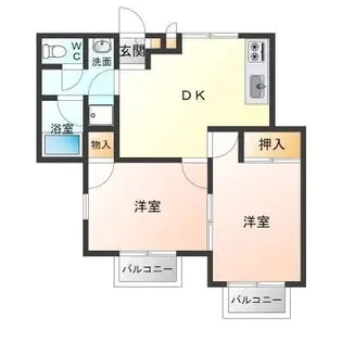 クリオコート西府II【2階】の間取り