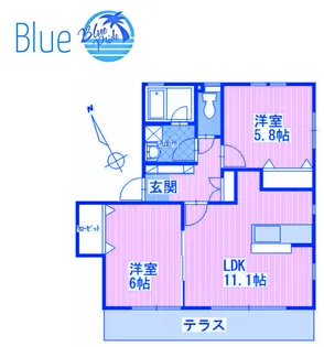 トミーフラット【1階】の間取り