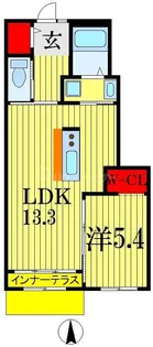 レジデンシア葵【1階】の間取り