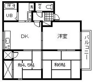 サングレース B棟【1階】の間取り