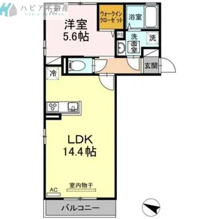 アソシエ宮前【1階】の間取り