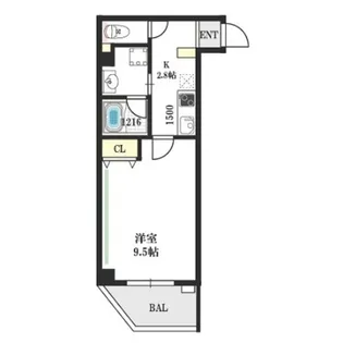 レクラン放出東【6階】の間取り