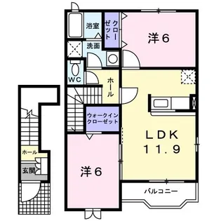 カーサ セブンオー B【2階】の間取り