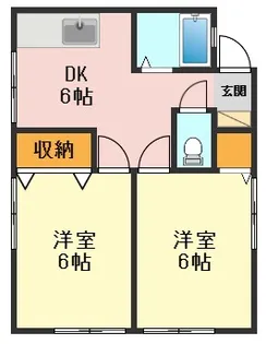 第二コーポ山崎【1階】の間取り
