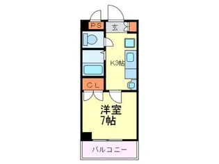 パークコート大橋【1階】の間取り